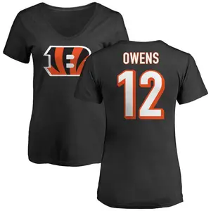 Women's Rashod Owens Cincinnati Bengals Name & Number Logo Slim Fit T-Shirt - Black