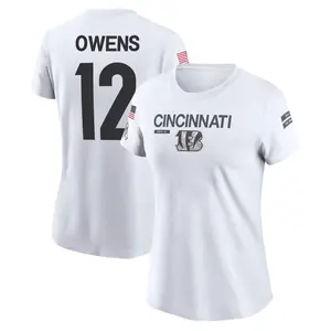 Women's Rashod Owens Cincinnati Bengals White 2024 Salute to Service Legend Performance T-Shirt