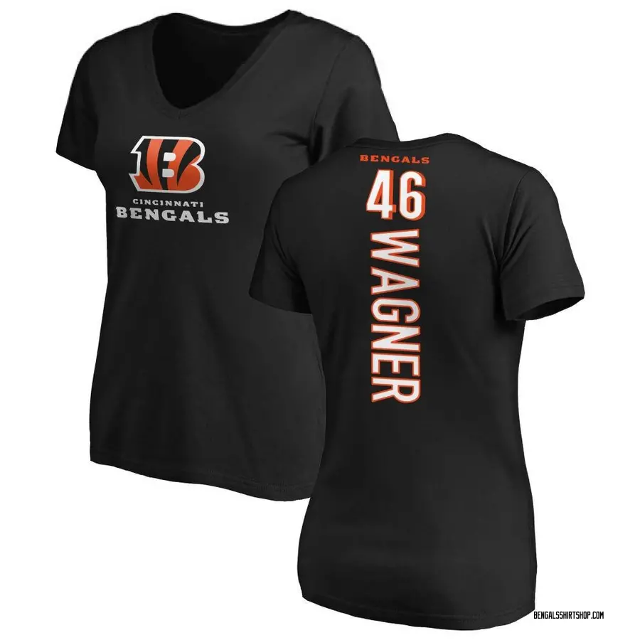 Women's William Wagner Cincinnati Bengals Backer Slim Fit T-Shirt - Black