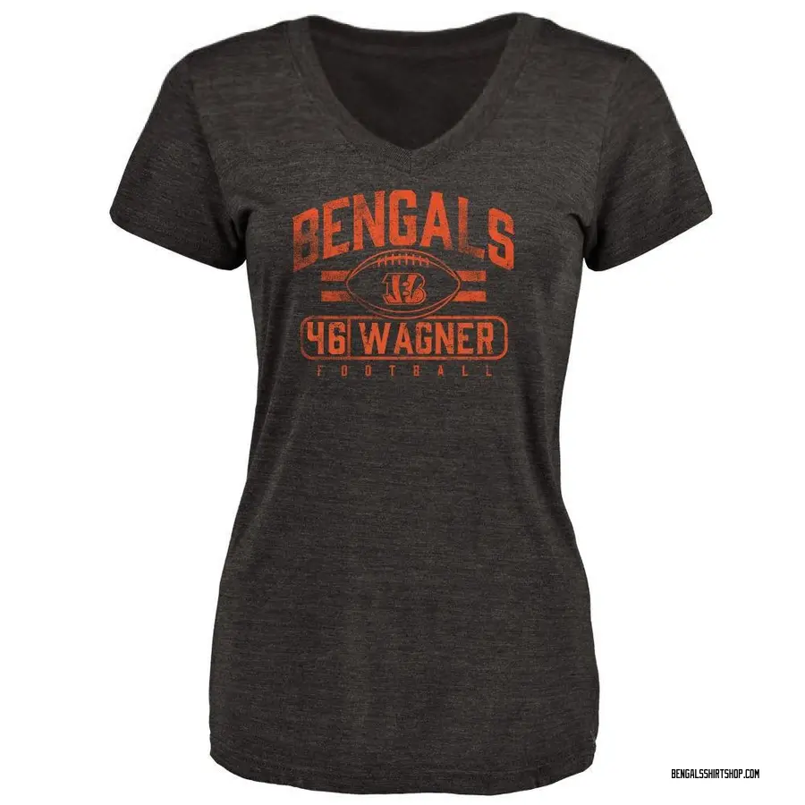 Women's William Wagner Cincinnati Bengals Flanker Tri-Blend T-Shirt - Black