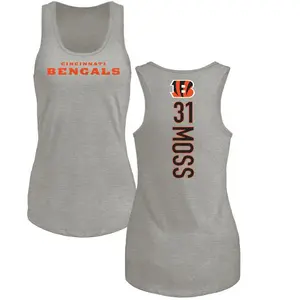 Women's Zack Moss Cincinnati Bengals Backer Tri-Blend Tank Top - Ash