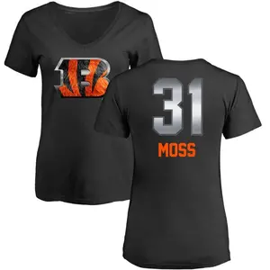 Women's Zack Moss Cincinnati Bengals Midnight Mascot T-Shirt - Black