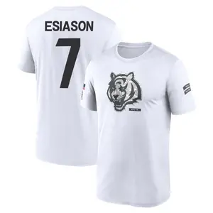 Youth Boomer Esiason Cincinnati Bengals White 2024 Salute to Service Legend Performance T-Shirt