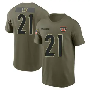 Youth Bralyn Lux Cincinnati Bengals Olive 2025 Salute to Service Name & Number T-Shirt