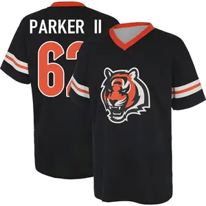Youth Brian Parker II Cincinnati Bengals Black Name & Number Game Day V-Neck T-Shirt