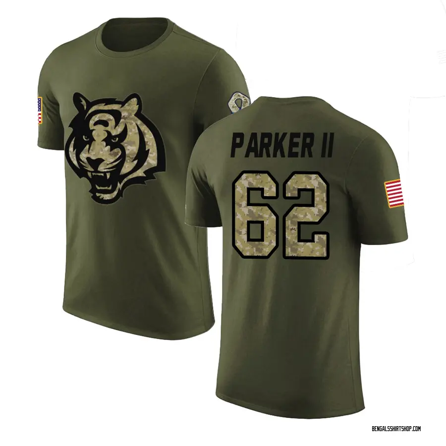 Youth Brian Parker II Cincinnati Bengals Olive Salute to Service Legend T-Shirt