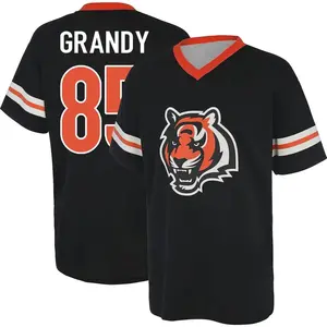 Youth Cam Grandy Cincinnati Bengals Black Name & Number Game Day V-Neck T-Shirt