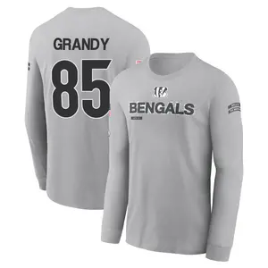 Youth Cam Grandy Cincinnati Bengals Gray 2024 Salute to Service Long Sleeve T-Shirt