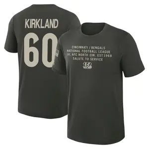 Youth Jaxson Kirkland Cincinnati Bengals Dark/Green 2025 Salute to Service Sideline Slub T-Shirt