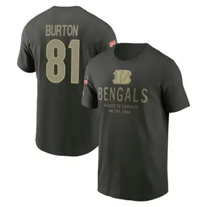 Youth Jermaine Burton Cincinnati Bengals Forest/Green 2025 Salute to Service Sideline Primary Edge T-Shirt