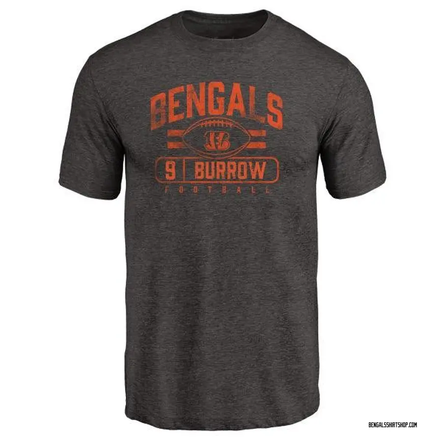 Youth Joe Burrow Cincinnati Bengals Flanker Tri-Blend T-Shirt - Black