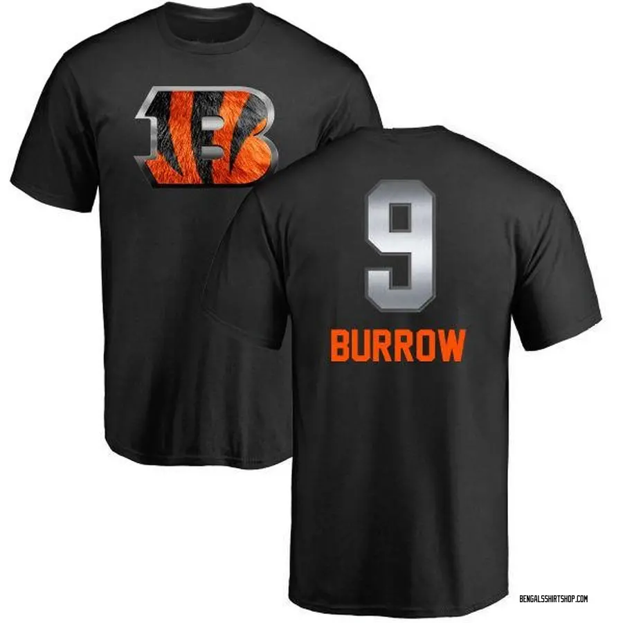 Youth Joe Burrow Cincinnati Bengals Midnight Mascot T-Shirt - Black