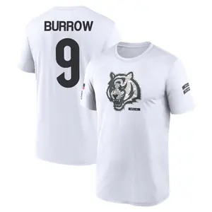 Youth Joe Burrow Cincinnati Bengals White 2024 Salute to Service Legend Performance T-Shirt