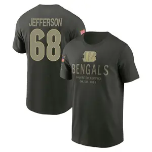 Youth Jordan Jefferson Cincinnati Bengals Forest/Green 2025 Salute to Service Sideline Primary Edge T-Shirt