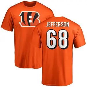 Youth Jordan Jefferson Cincinnati Bengals Name & Number Logo T-Shirt - Orange