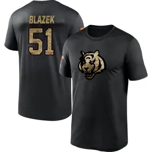 Youth Justin Blazek Cincinnati Bengals Black 2020 Salute To Service Performance T-Shirt