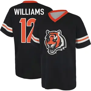 Youth Ke'Shawn Williams Cincinnati Bengals Black Name & Number Game Day V-Neck T-Shirt
