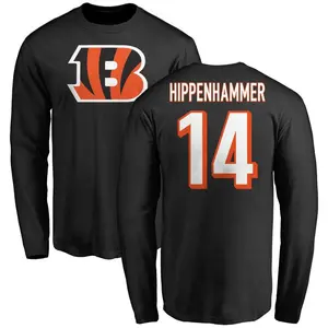Youth Mac Hippenhammer Cincinnati Bengals Name & Number Logo Long Sleeve T-Shirt - Black