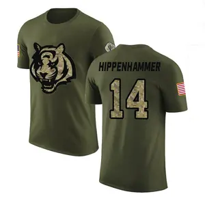 Youth Mac Hippenhammer Cincinnati Bengals Olive Salute to Service Legend T-Shirt