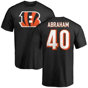 Youth Micah Abraham Cincinnati Bengals Name & Number Logo T-Shirt - Black