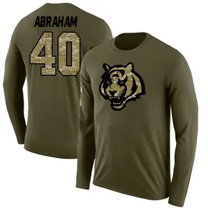 Youth Micah Abraham Cincinnati Bengals Salute to Service Sideline Olive Legend Long Sleeve T-Shirt