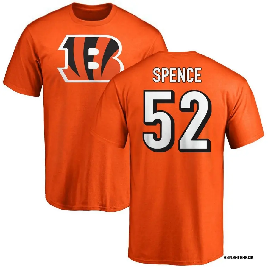 Youth Noah Spence Cincinnati Bengals Name & Number Logo T-Shirt - Orange