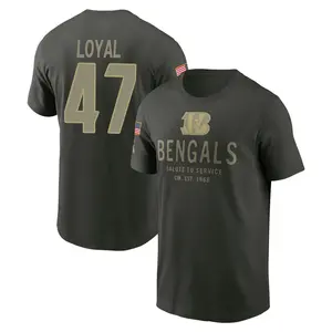 Youth Shaquan Loyal Cincinnati Bengals Forest/Green 2025 Salute to Service Sideline Primary Edge T-Shirt