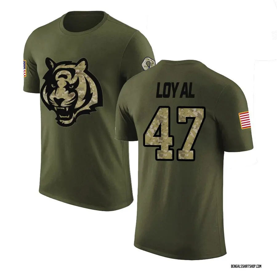 Youth Shaquan Loyal Cincinnati Bengals Olive Salute to Service Legend T-Shirt
