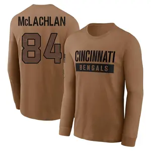 Youth Tanner McLachlan Cincinnati Bengals Brown 2023 Salute To Service Long Sleeve T-Shirt