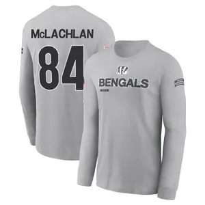 Youth Tanner McLachlan Cincinnati Bengals Gray 2024 Salute to Service Long Sleeve T-Shirt