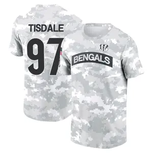 Youth Tariqious Tisdale Cincinnati Bengals Arctic Camo 2024 Salute to Service Performance T-Shirt