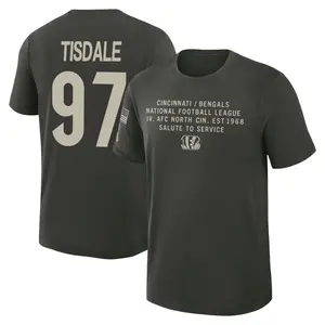 Youth Tariqious Tisdale Cincinnati Bengals Dark/Green 2025 Salute to Service Sideline Slub T-Shirt