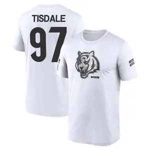 Youth Tariqious Tisdale Cincinnati Bengals White 2024 Salute to Service Legend Performance T-Shirt