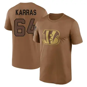 Youth Ted Karras Cincinnati Bengals Brown 2023 Salute To Service Legend Performance T-Shirt