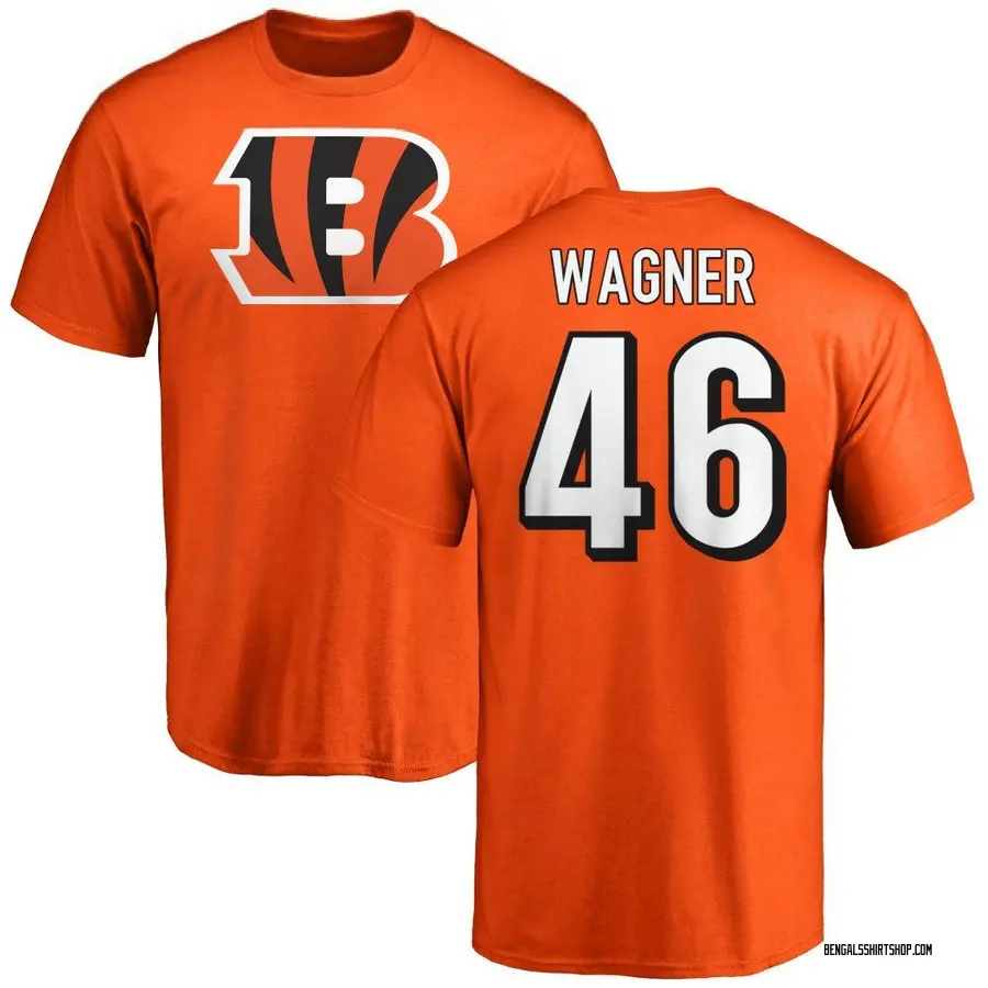 Youth William Wagner Cincinnati Bengals Name & Number Logo T-Shirt - Orange